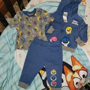 Baby Shark Blue Outfit Set